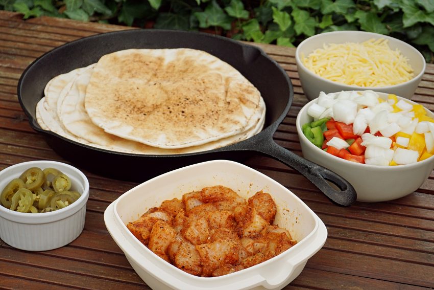 Die Zutaten für die Hähnchenwraps